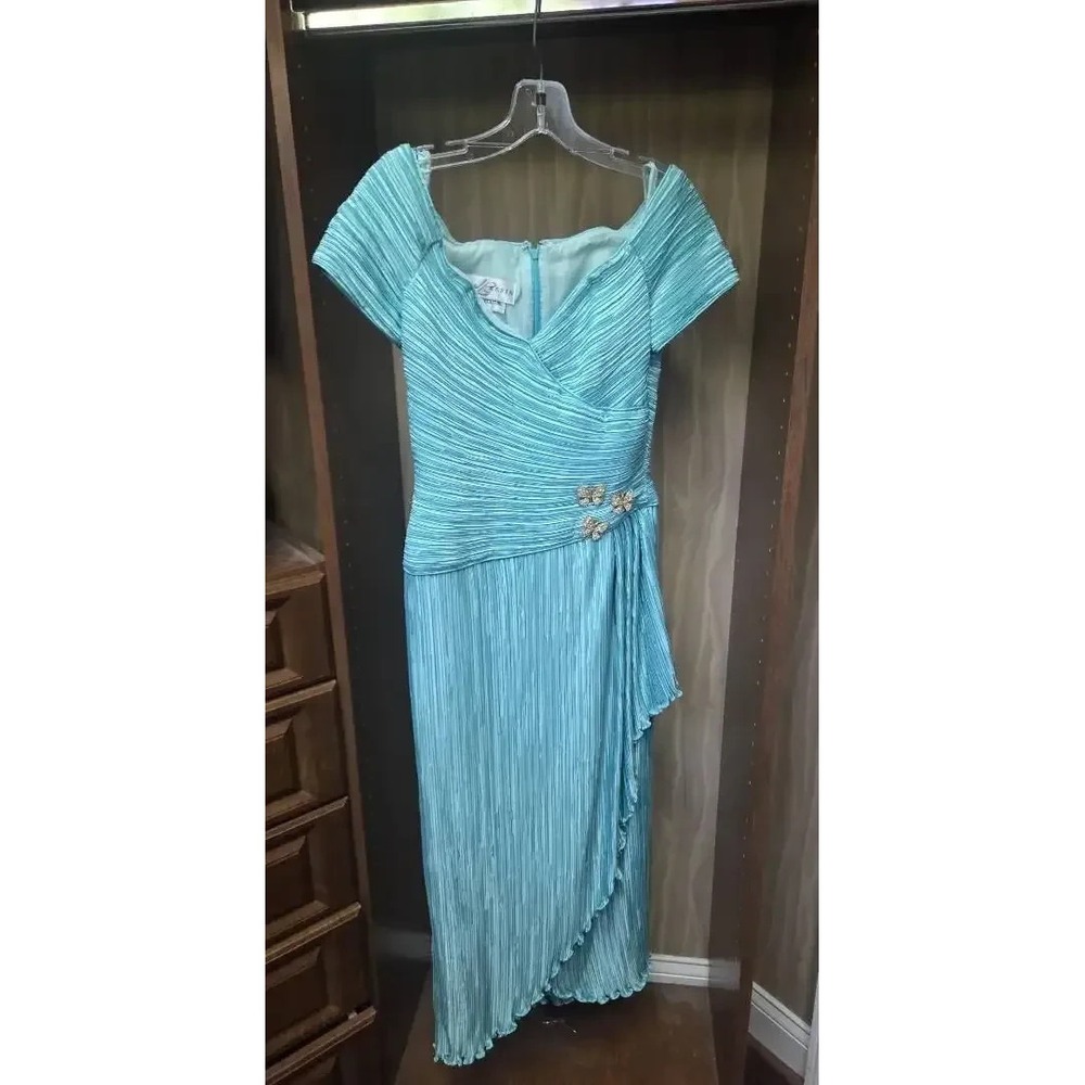 Lillie Rubin George F. Couture New York Pleated Formal Dress - Size 8
